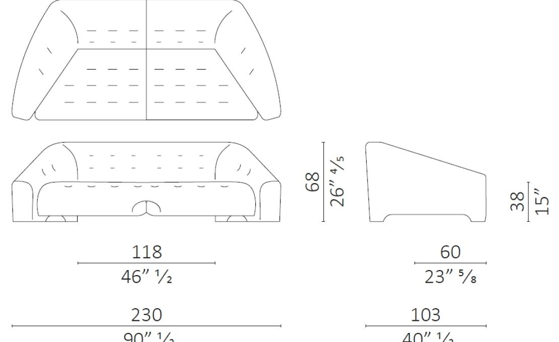 Диван от фабрики Ceccotti Collezioni модель DC 230 Sofa