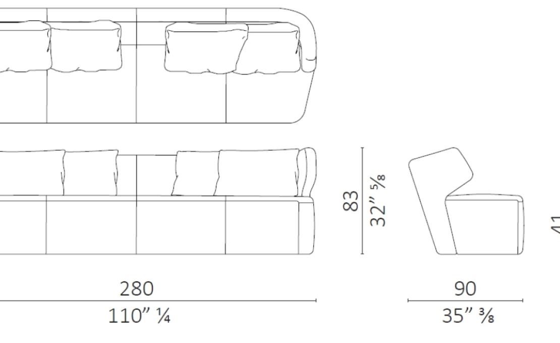 Диван от фабрики Ceccotti Collezioni модель DC 280 Sofa