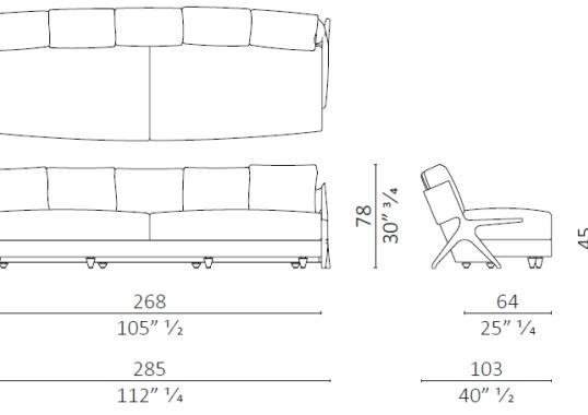 Диван от фабрики Ceccotti Collezioni модель DC 290 Sofa