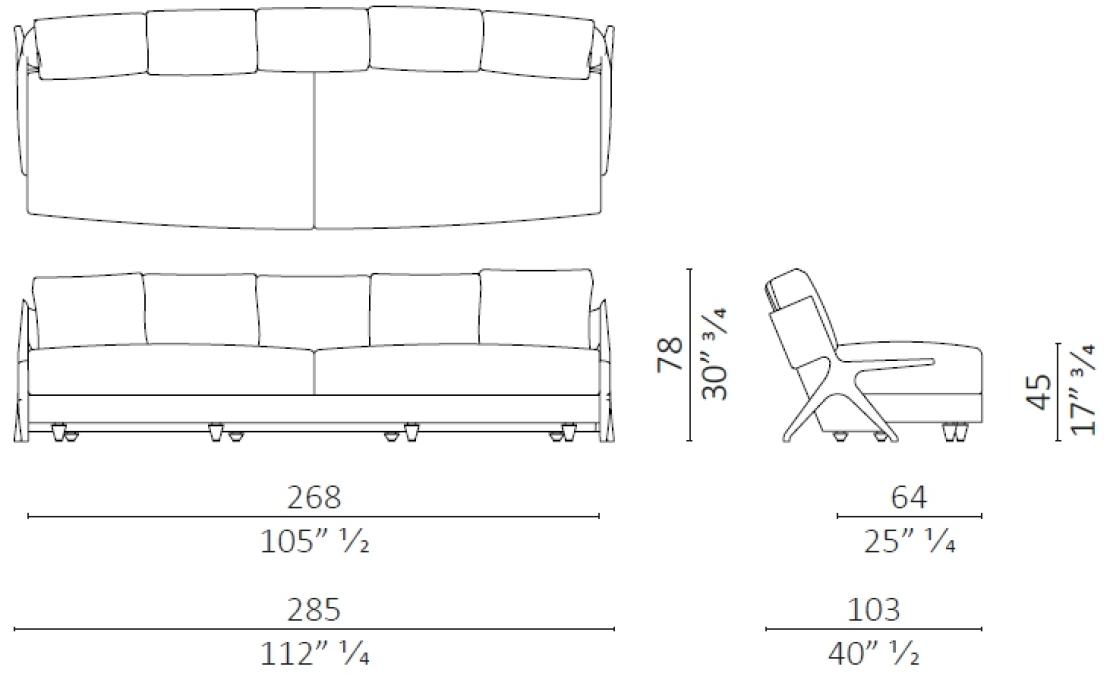 Диван от фабрики Ceccotti Collezioni модель DC 290 Sofa