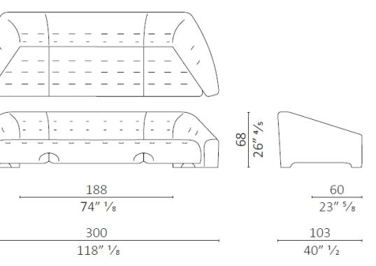 Диван от фабрики Ceccotti Collezioni модель DC 300 Sofa