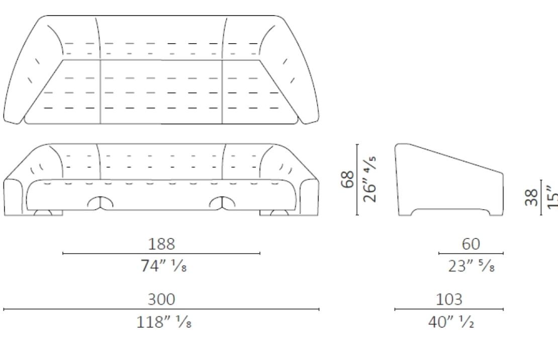Диван от фабрики Ceccotti Collezioni модель DC 300 Sofa