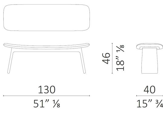 Банкетки от фабрики Ceccotti Collezioni модель DUO 130 BENCH