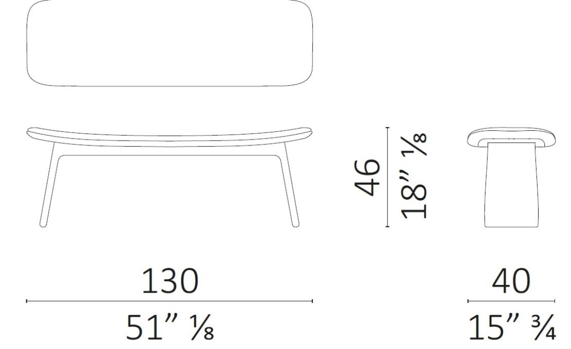 Банкетки от фабрики Ceccotti Collezioni модель DUO 130 BENCH