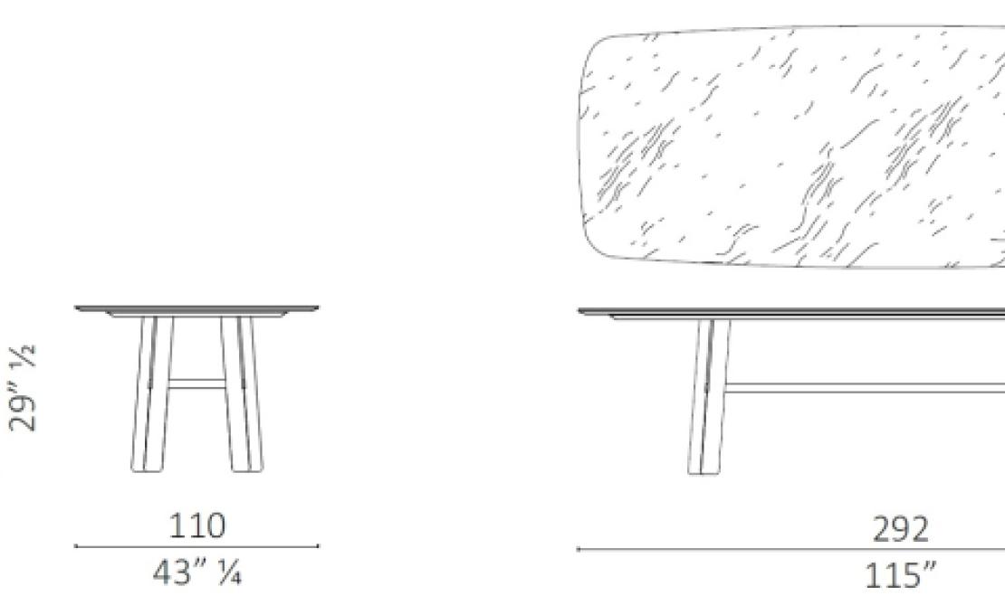 Стол от фабрики Ceccotti Collezioni модель DUO RECTANGULAR