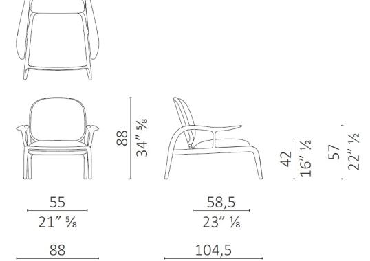 Кресло модель EILEEN ARM от фабрики Ceccotti Collezioni