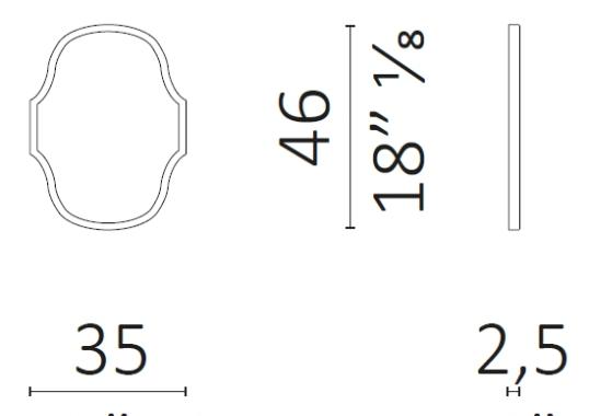 Зеркало от фабрики Ceccotti Collezioni модель Face Mirror