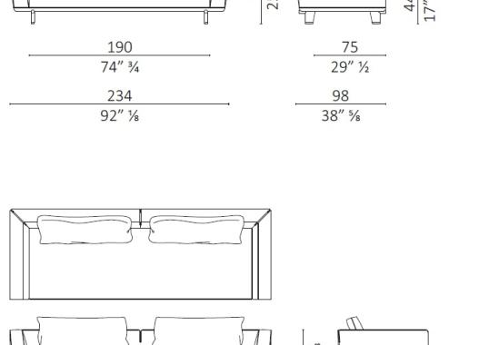 Диван от фабрики Ceccotti Collezioni модель FILLUNGO SOFA