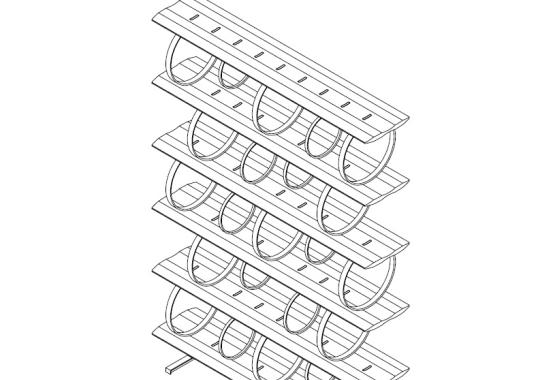 Стеллаж для книг от фабрики Ceccotti Collezioni модель Flying Circles Bookcase