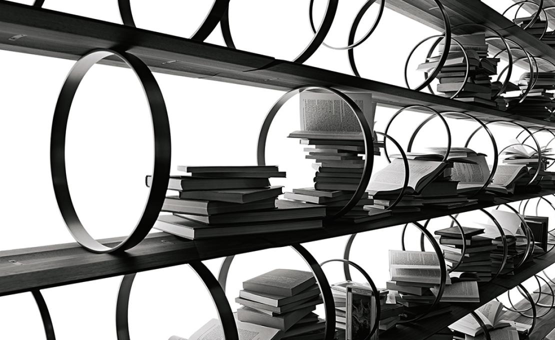 Стеллаж для книг от фабрики Ceccotti Collezioni модель Flying Circles Bookcase