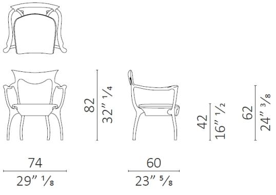 Кресло от фабрики Ceccotti Collezioni модель Hypnos Arm image 2