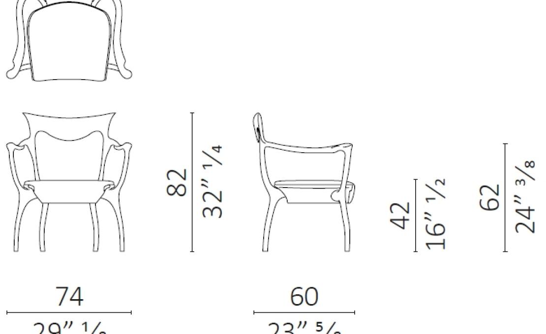 Кресло от фабрики Ceccotti Collezioni модель Hypnos Arm