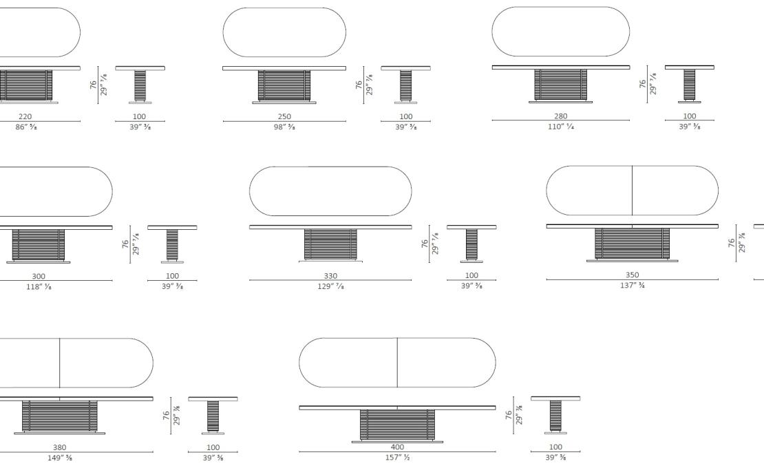 Стол от фабрики Ceccotti Collezioni модель I.C.S. Oval