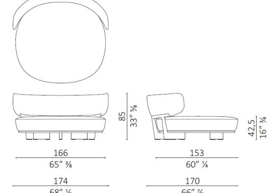 Диван от фабрики Ceccotti Collezioni модель ICONEST LOVE SEAT