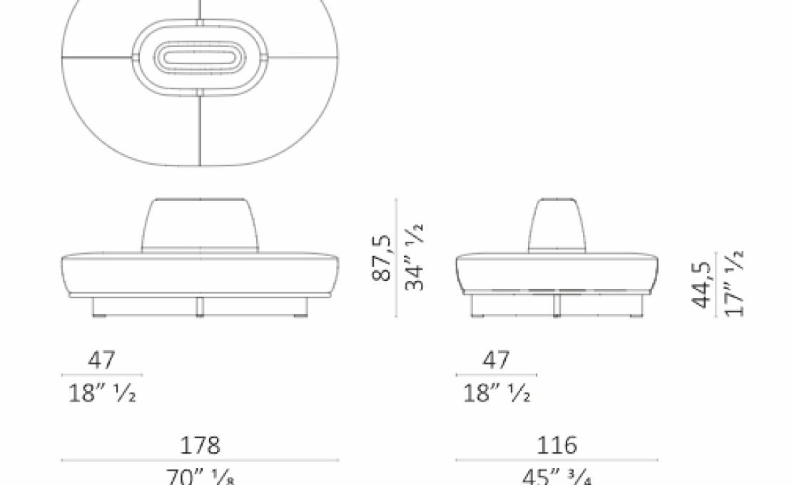 Диван от фабрики Ceccotti Collezioni модель Icorondò Sofa