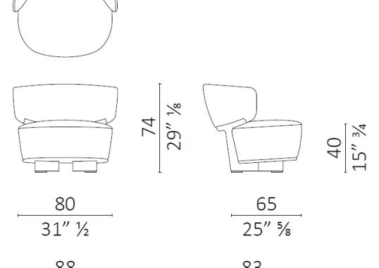Кресло от фабрики Ceccotti Collezioni модель Icolounge Arm
