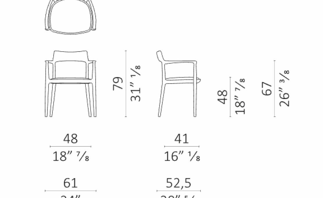 Кресло от фабрики Ceccotti Collezioni модель Janine Small Arm