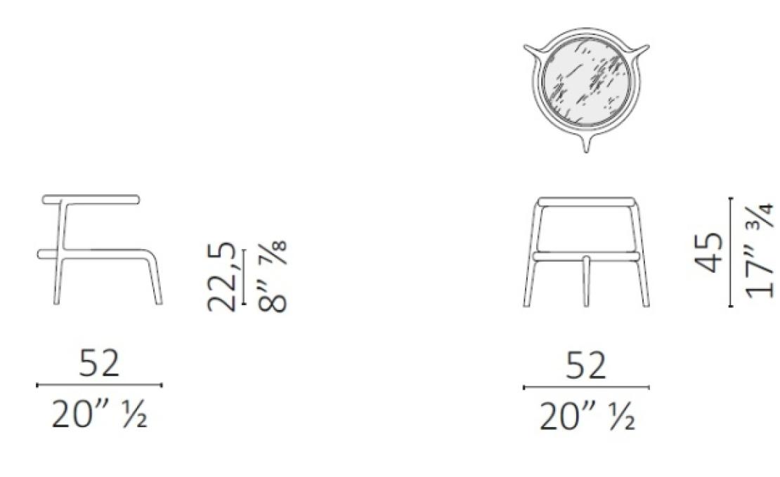 Журнальный столик от фабрики Ceccotti Collezioni модель JEAN