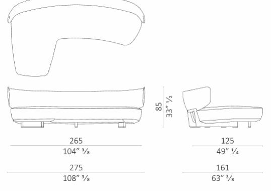Диван от фабрики Ceccotti Collezioni модель Icosofà Chaiselongue Sofa