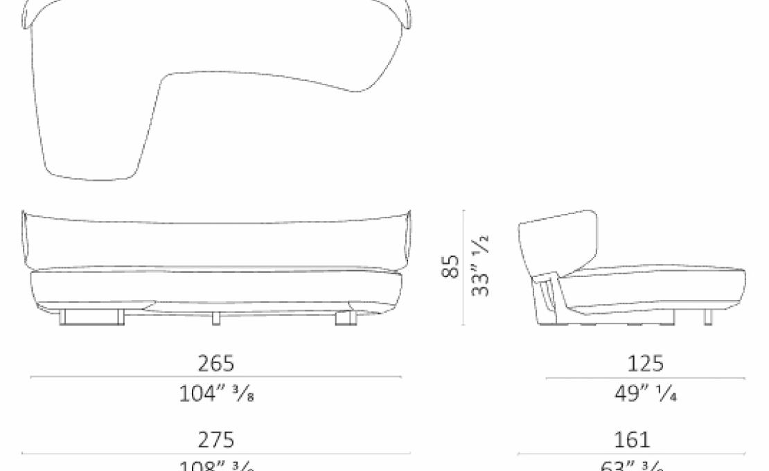 Диван от фабрики Ceccotti Collezioni модель Icosofà Chaiselongue Sofa