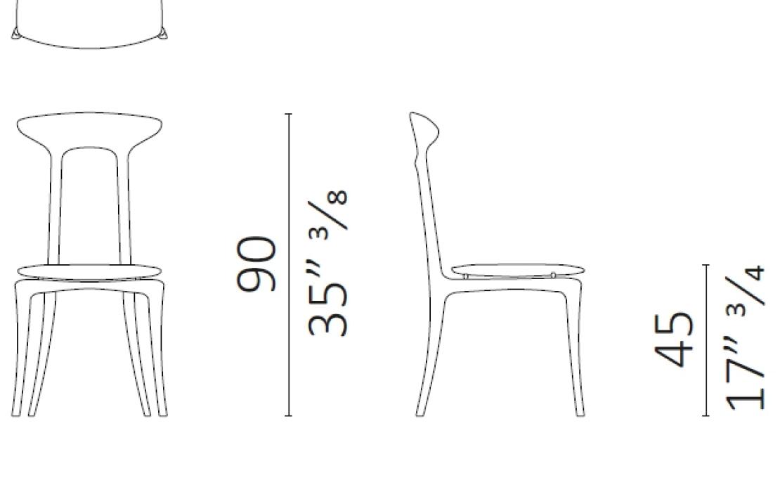 Стул от фабрики Ceccotti Collezioni модель Ma Belle Alta