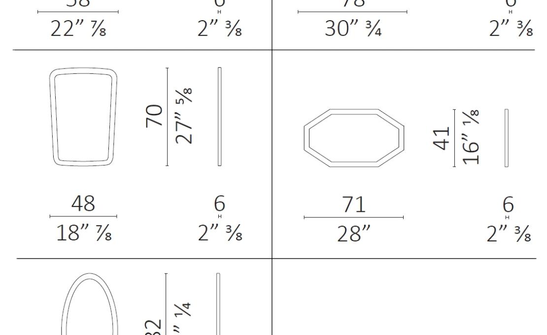 Зеркало от фабрики Ceccotti Collezioni модель Mini Groove Mirror