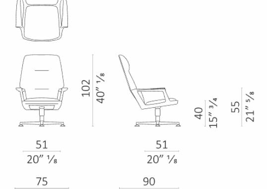 Кресло от фабрики Ceccotti Collezioni модель Pigra Arm