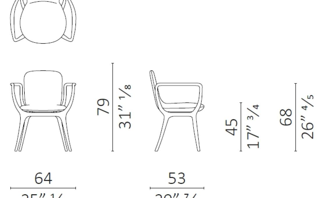Кресло от фабрики Ceccotti Collezioni модель Piruette Small Arm