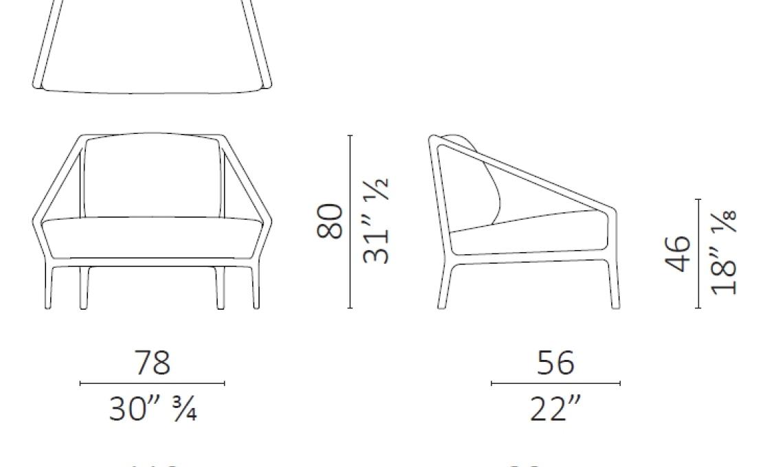 Кресло от фабрики Ceccotti Collezioni модель Rive Droite Arm