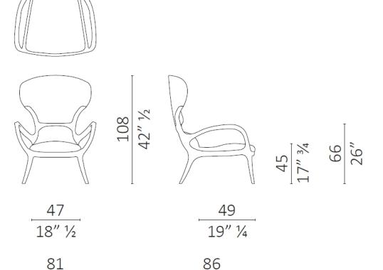 Кресло от фабрики Ceccotti Collezioni модель Saturn Arm
