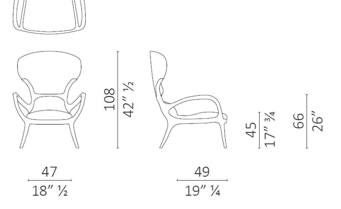 Кресло от фабрики Ceccotti Collezioni модель Saturn Arm