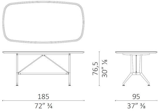 Стол от фабрики Ceccotti Collezioni модель SOPWITH 185