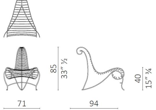 Стул от фабрики Ceccotti Collezioni модель Spine