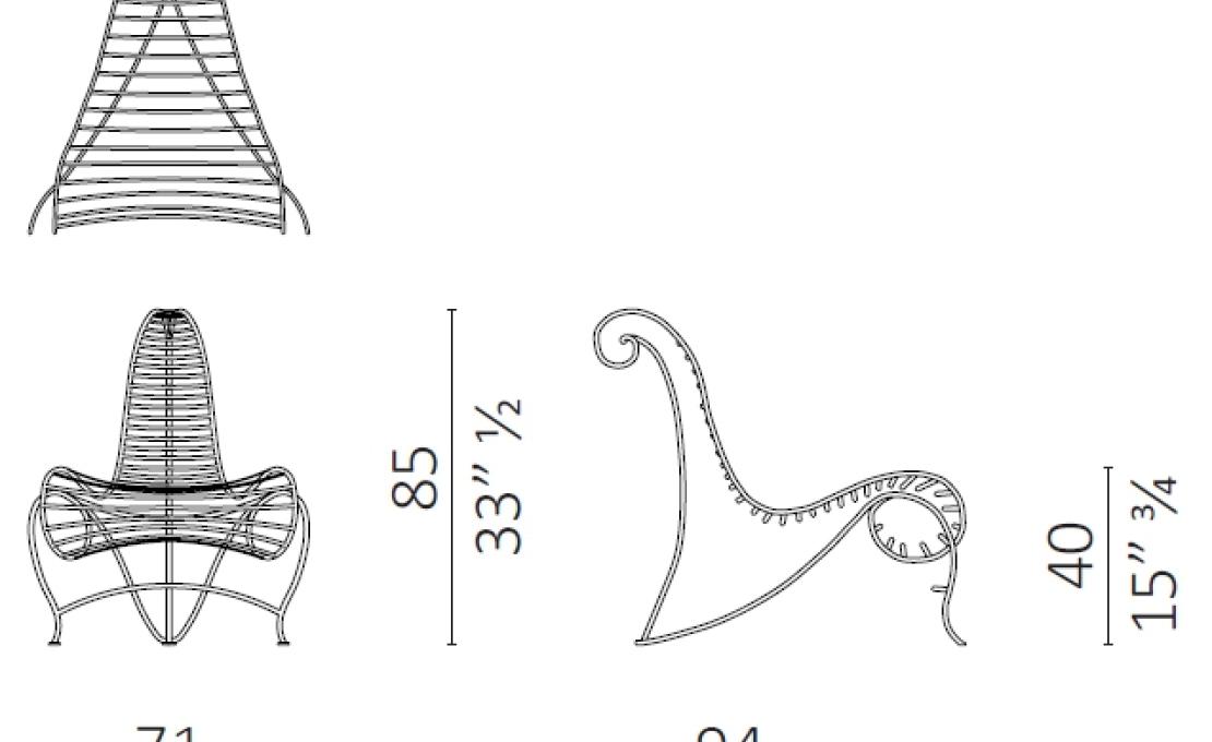 Стул от фабрики Ceccotti Collezioni модель Spine