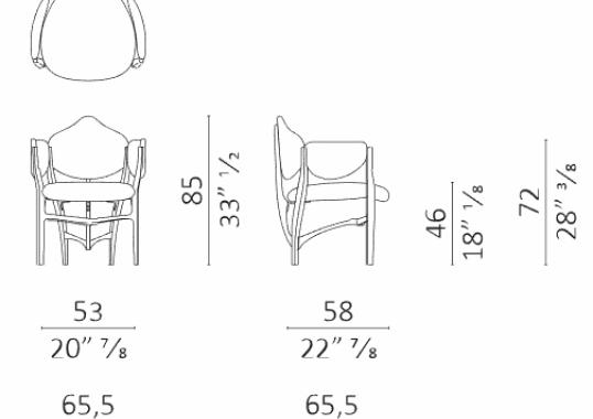 Кресло от фабрики Ceccotti Collezioni модель Stellage 52 Small Arm