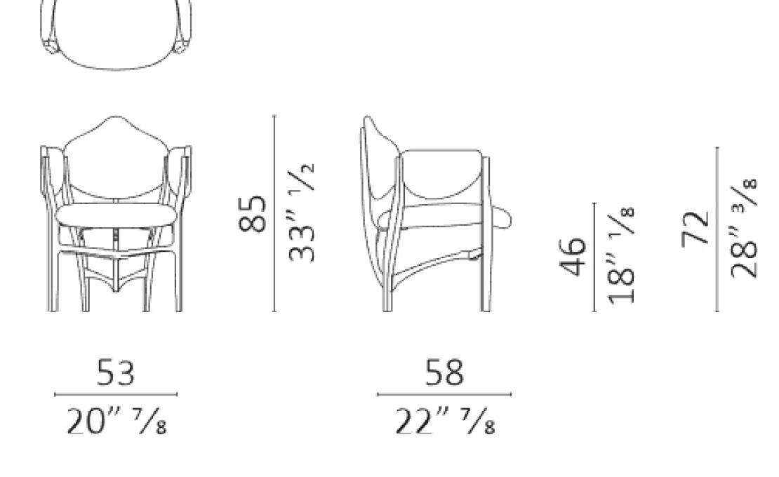 Кресло от фабрики Ceccotti Collezioni модель Stellage 52 Small Arm