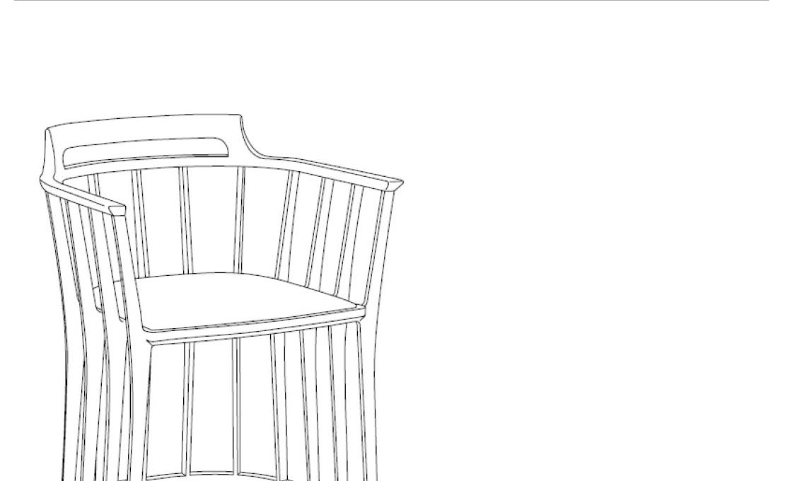 Кресло от фабрики Ceccotti Collezioni модель Tredici Small Arm