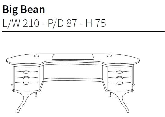 Письменный Стол от фабрики Ceccotti Collezioni модель Big Bean Writing Desk Ceccotti