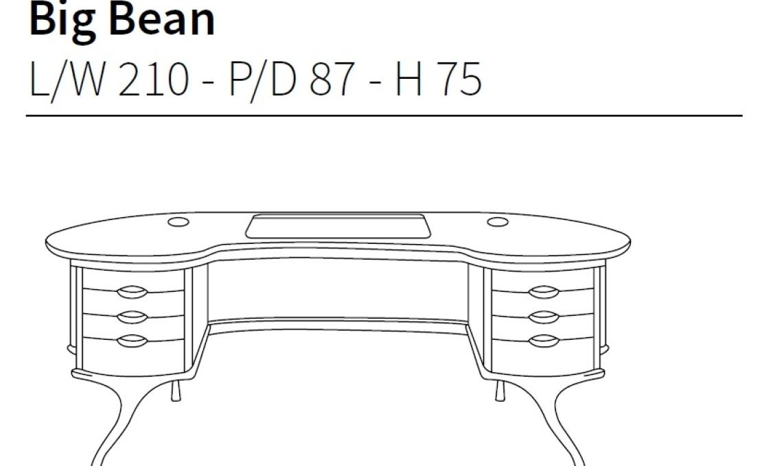 Письменный Стол от фабрики Ceccotti Collezioni модель Big Bean Writing Desk Ceccotti