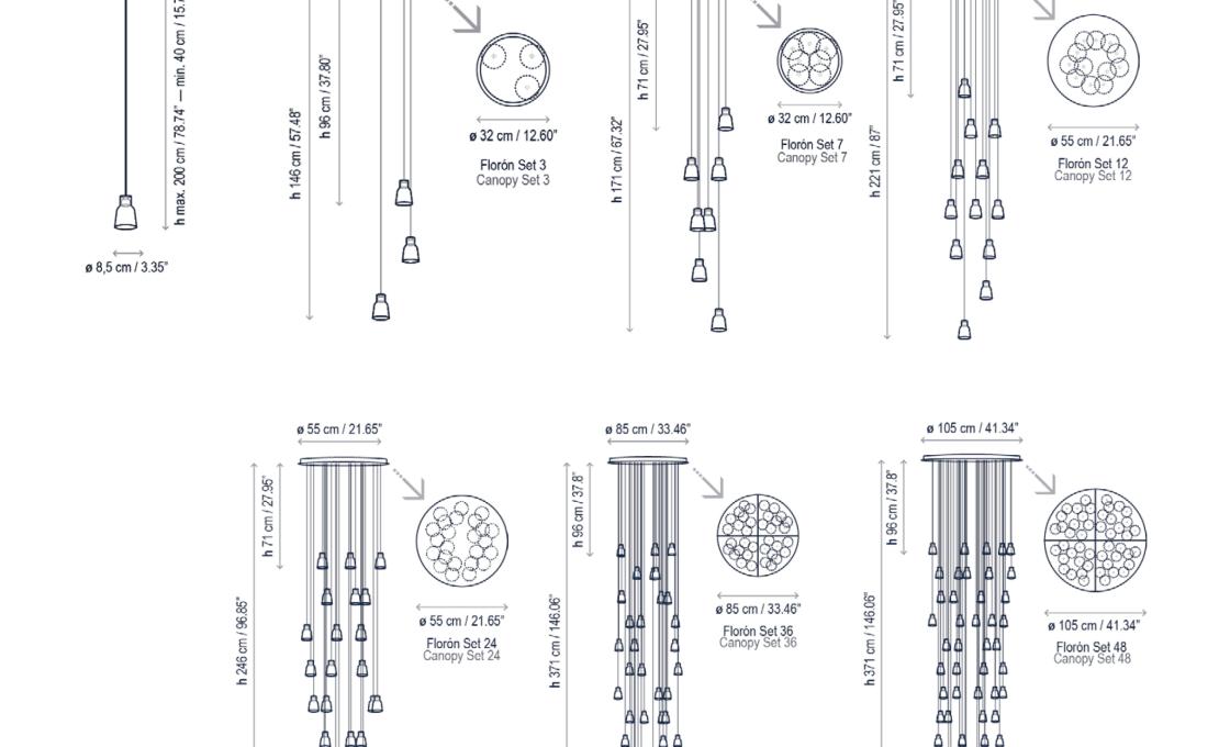 Подвесной светильник от фабрики Bover модель Drip/Drop Pendant Lamp