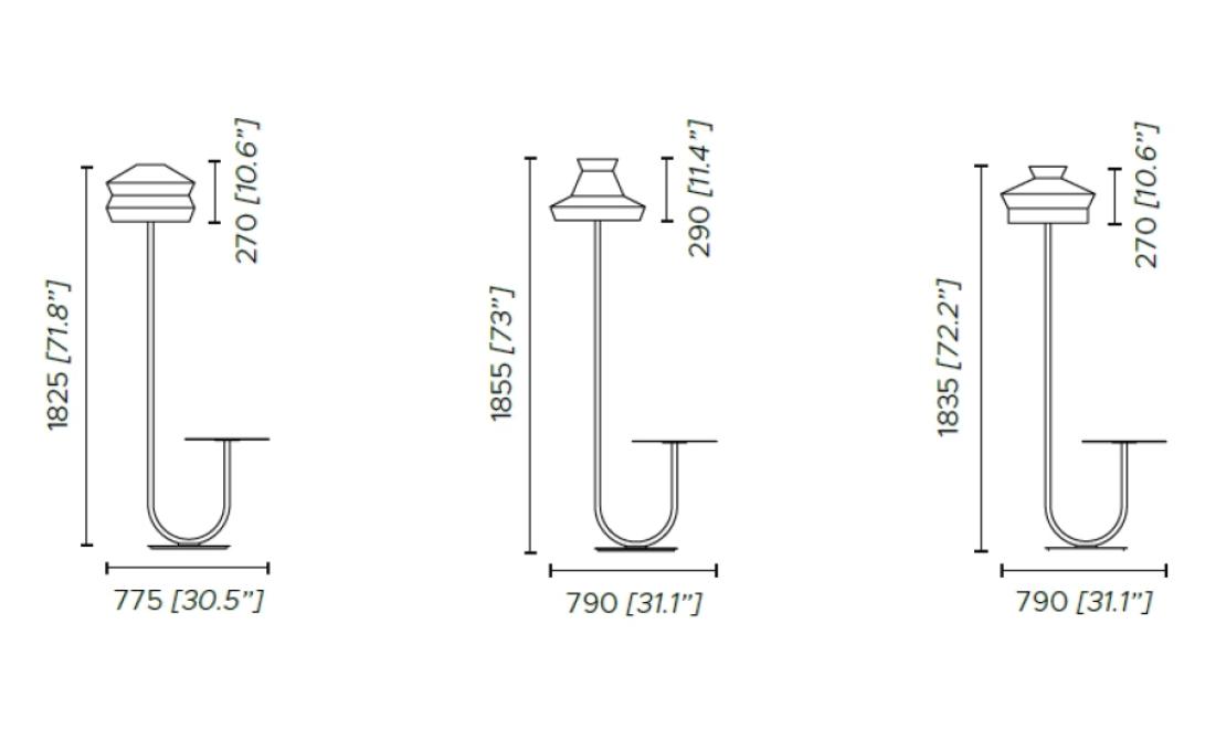 Для Улицы от фабрики Contardi модель Calypso Outdoor Floor Lamp