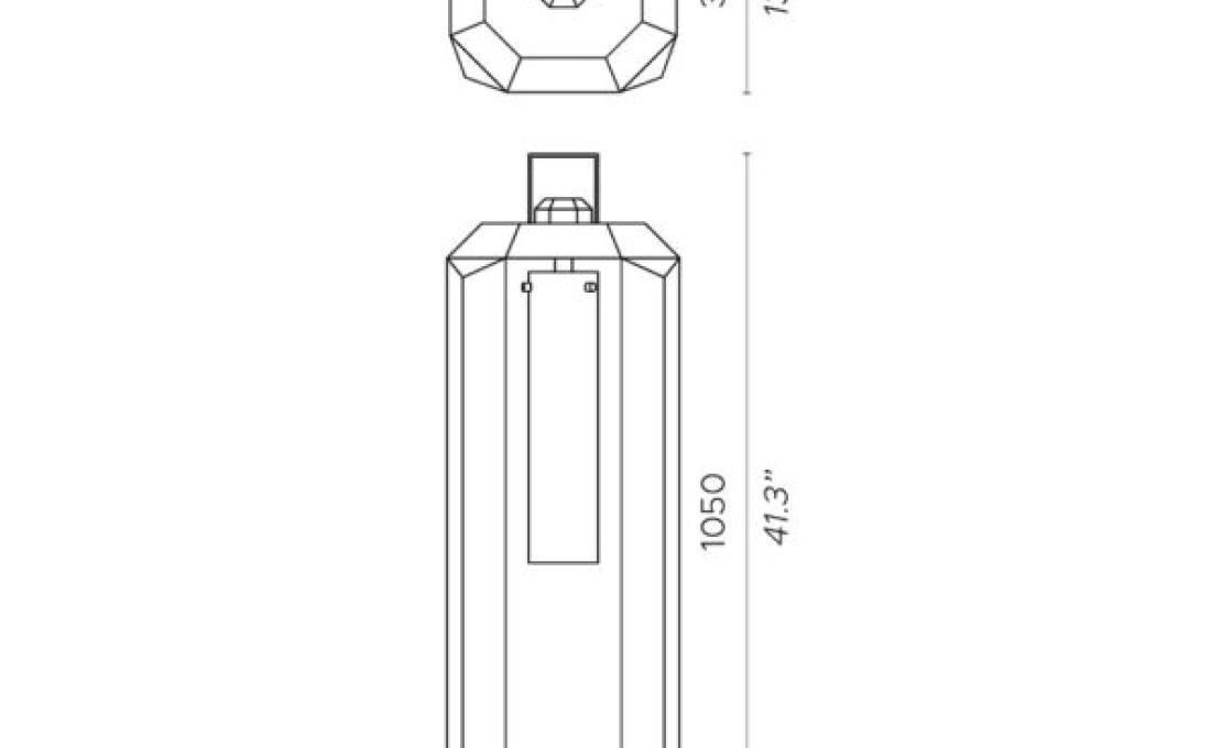 Торшер от фабрики Contardi модель Cube Lantern