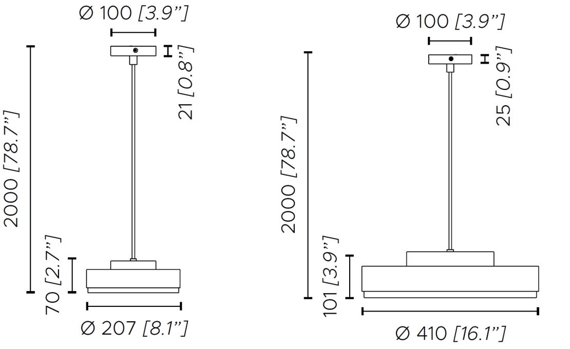 Подвесной светильник от фабрики Contardi модель Discus Pendant Lamp 