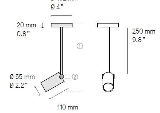 Настенный светильник CVL Luminaires Calee Spot image 2