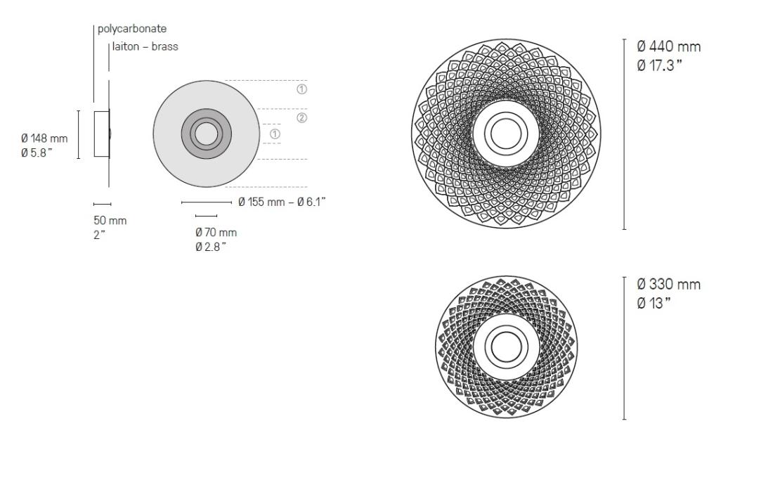 Настенный Светильник от фабрики CVL Luminaires модель Earth Mandala Wall Lamp