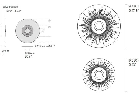 Настенный светильник CVL Luminaires Earth Sun image 2