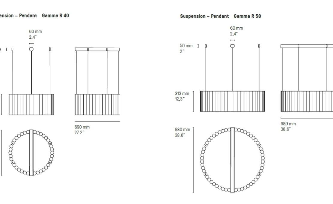 Подвесной светильник от фабрики CVL Luminaires модель Gamma Pendant Lamp 
