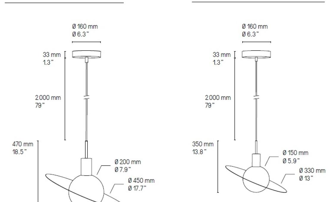 Подвесной светильник от фабрики CVL Luminaires модель Saturne Suspension Lamp