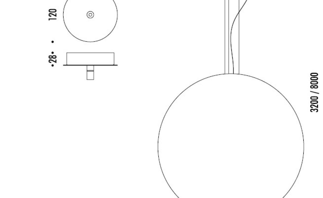 Подвесной светильник от фабрики Davide Groppi модель Moon 120/200 Pendant Lamp