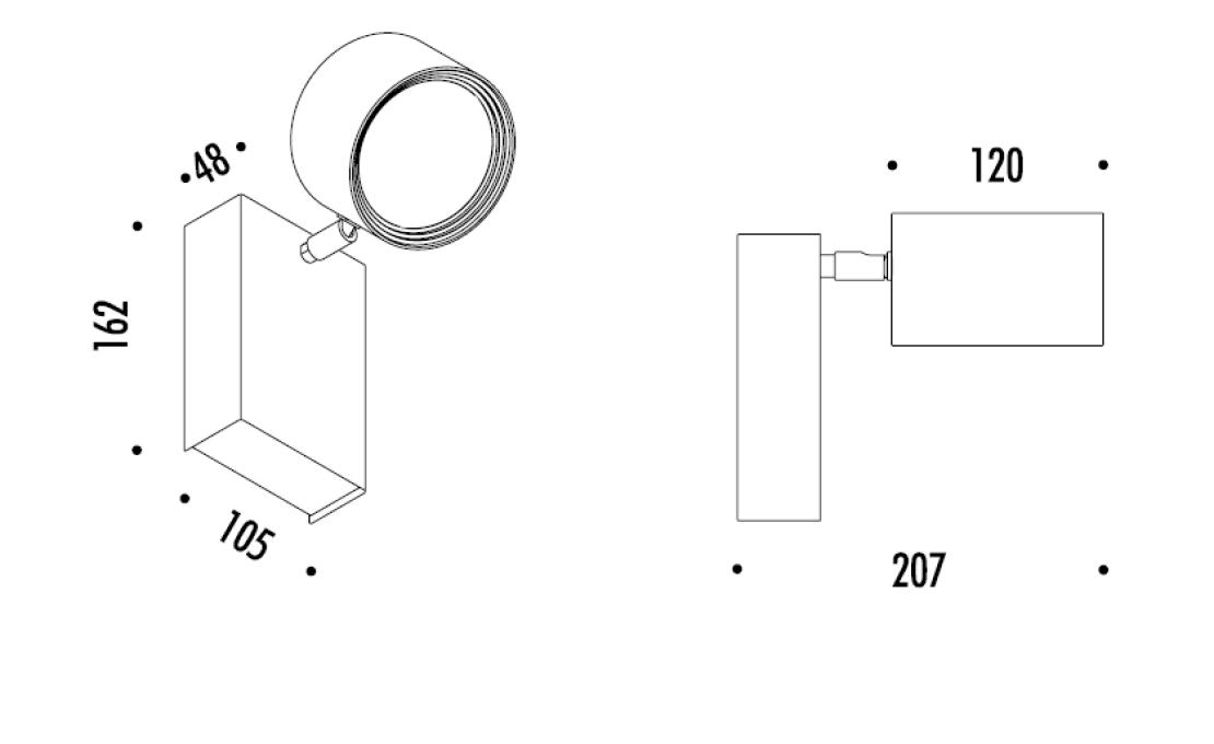 Настенный Светильник от фабрики Davide Groppi модель Spot Wall/Ceiling Lamp